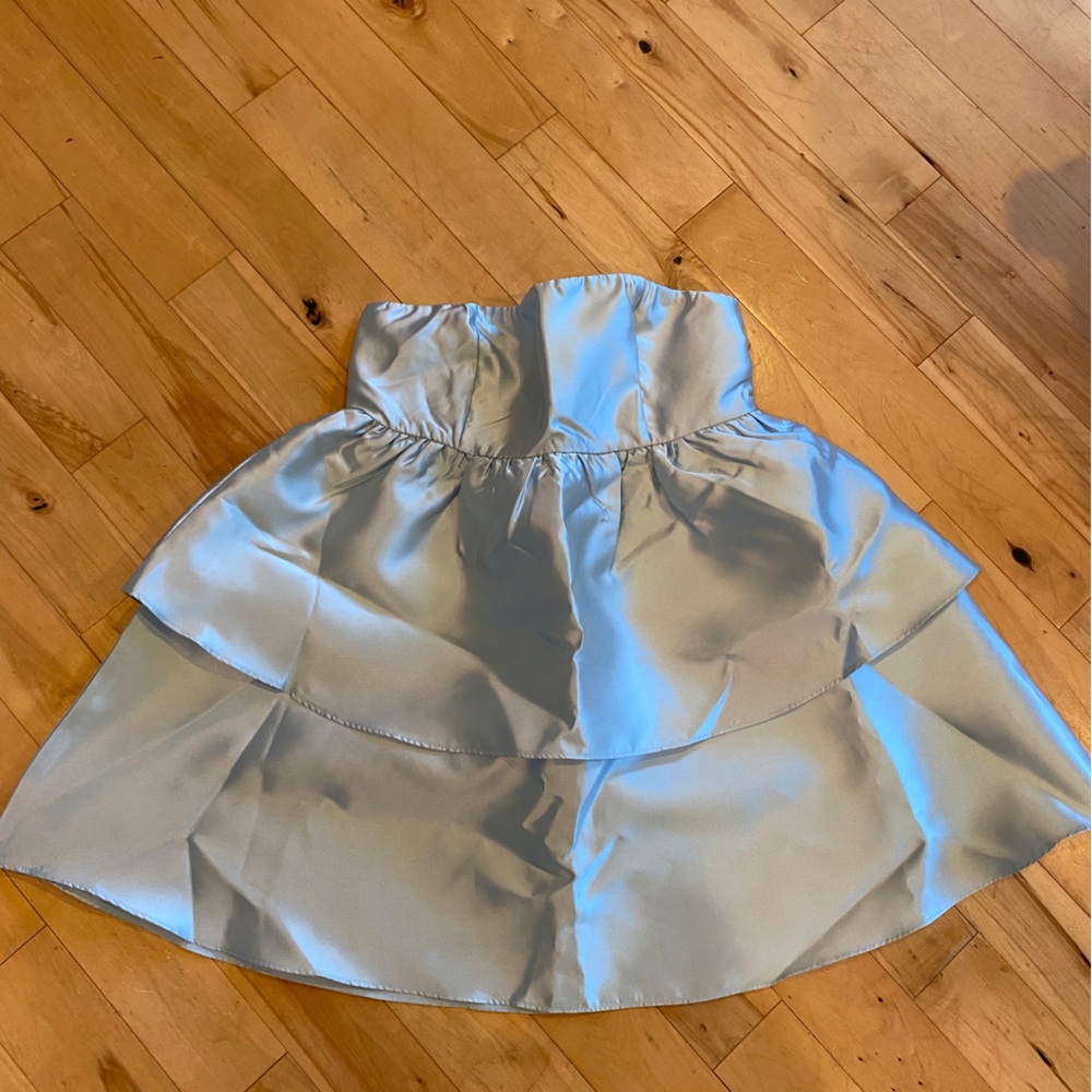 Klesis Light Blue “You’re The One” Strapless Ruffle Dress